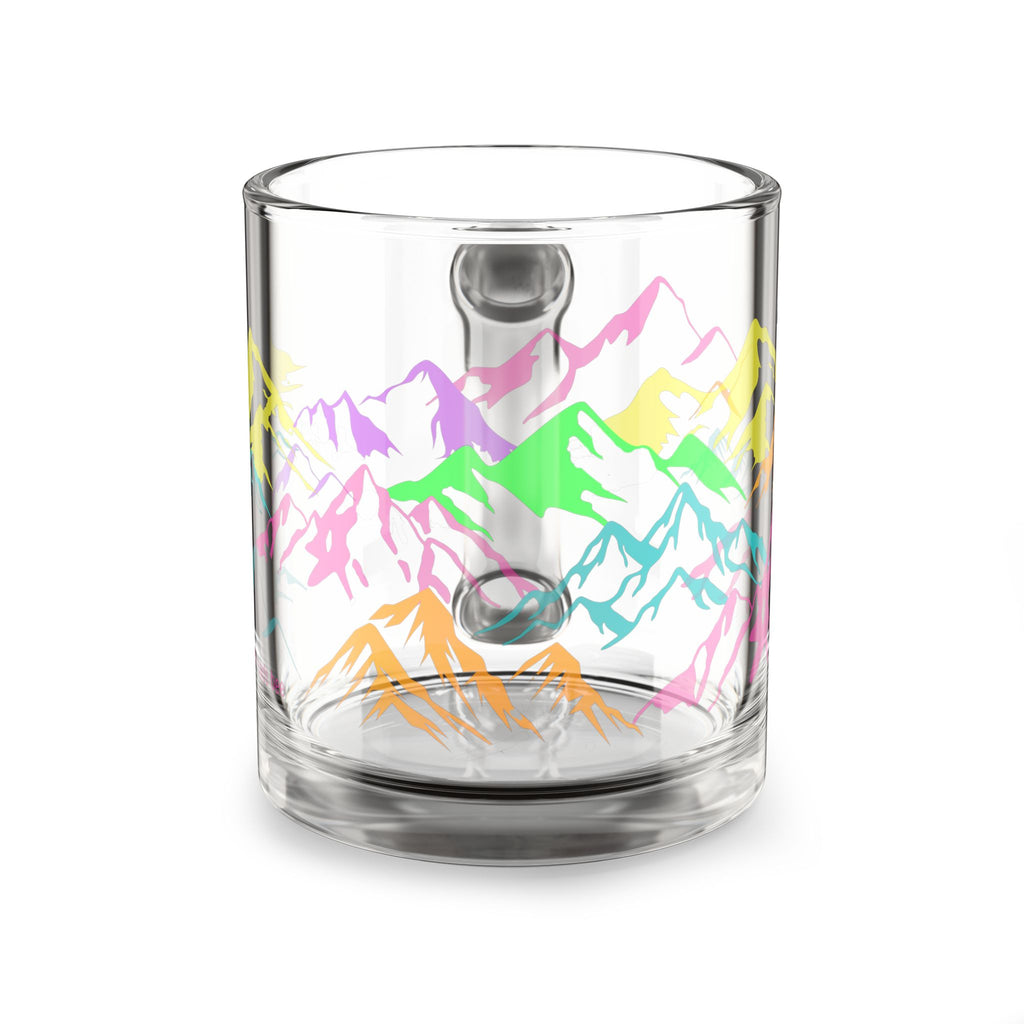 Rainbow Mountains Clear Glass Mug