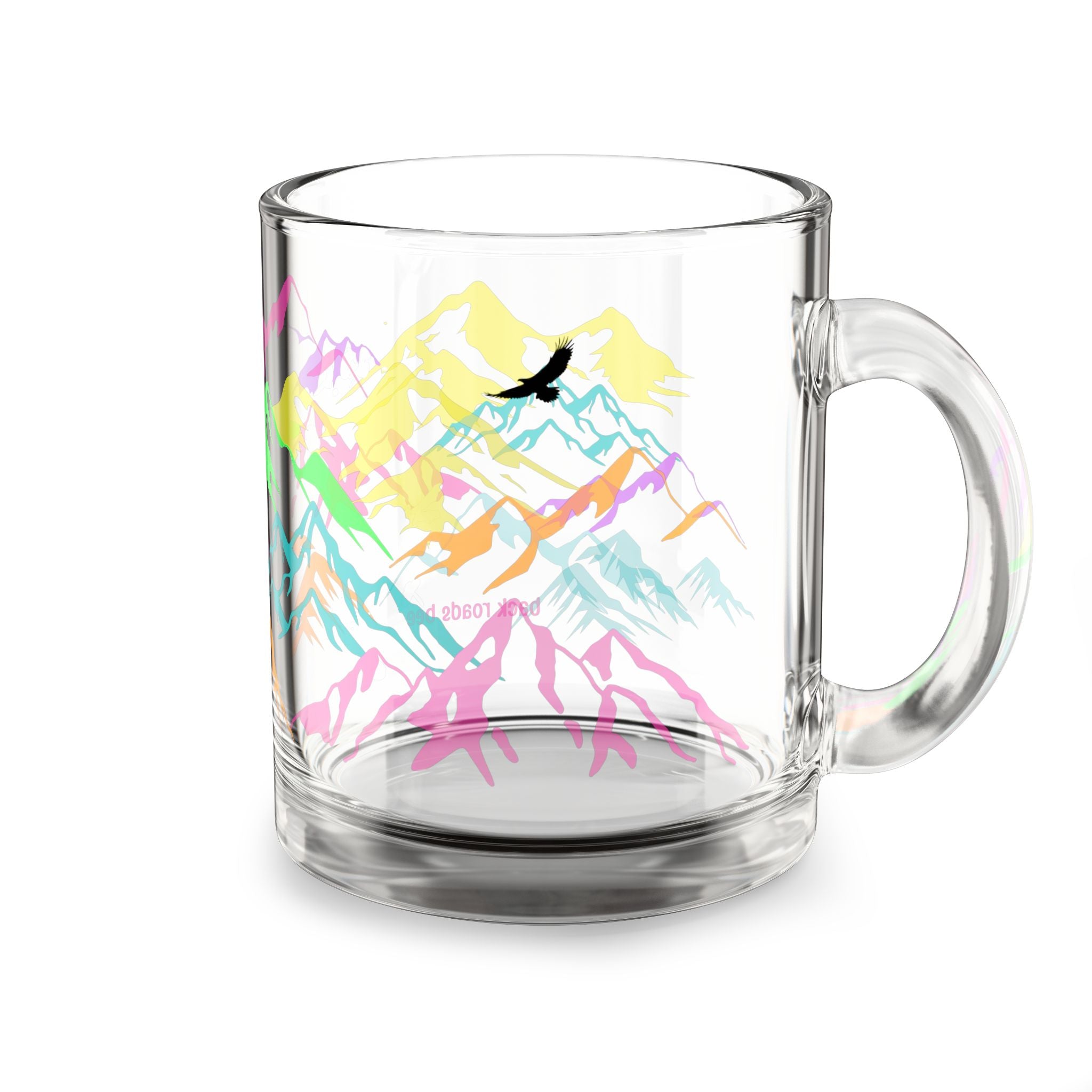 Rainbow Mountains Clear Glass Mug