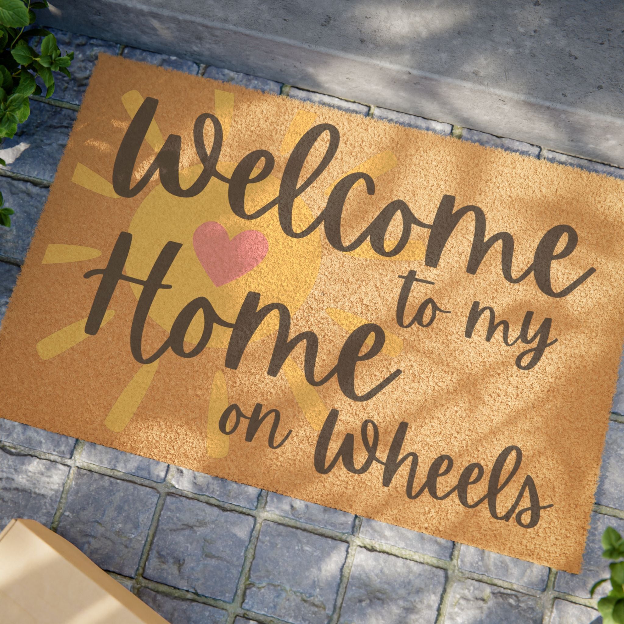 Welcome to My Home on Wheels Doormat