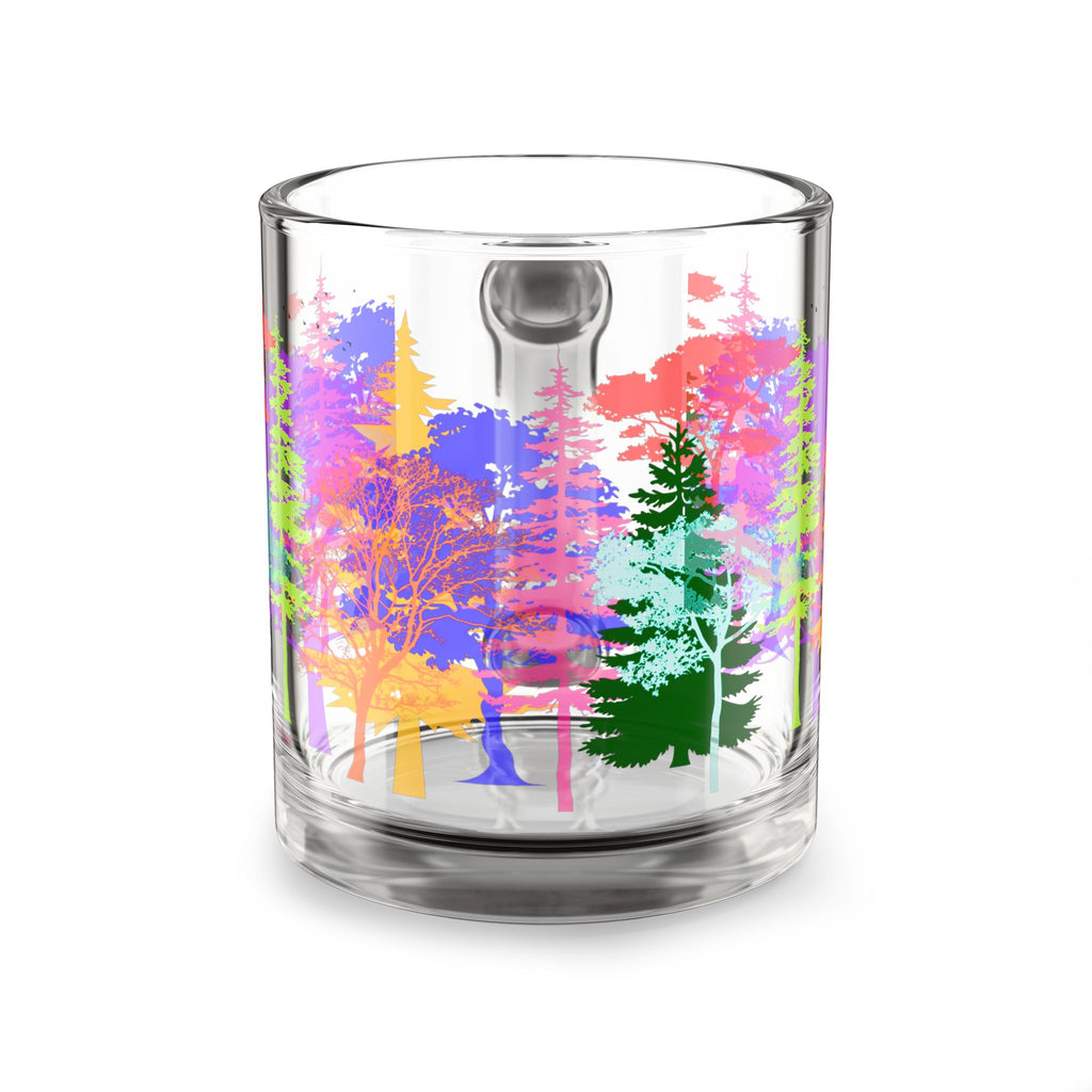 Rainbow Forest Clear Glass Mug