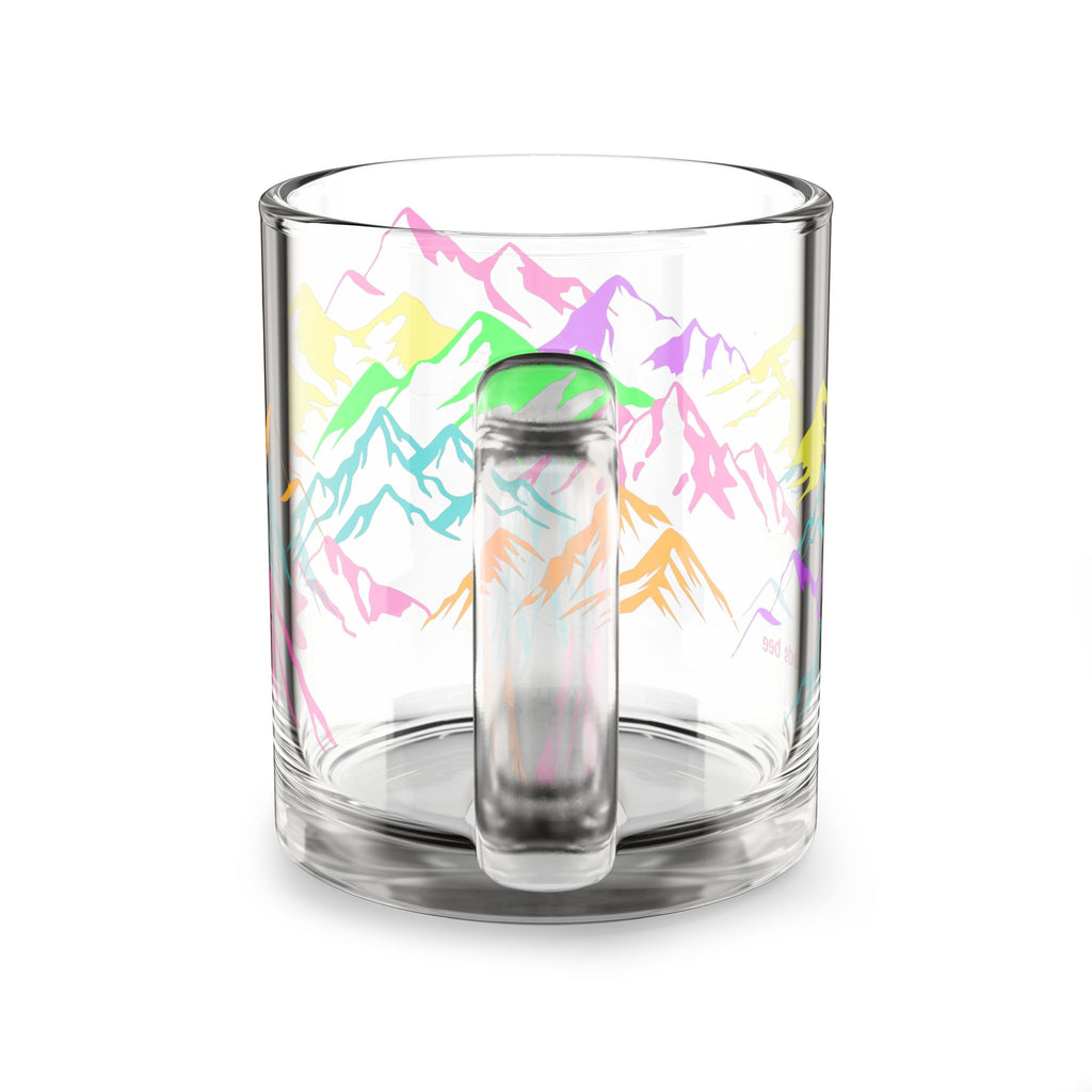 Rainbow Mountains Clear Glass Mug