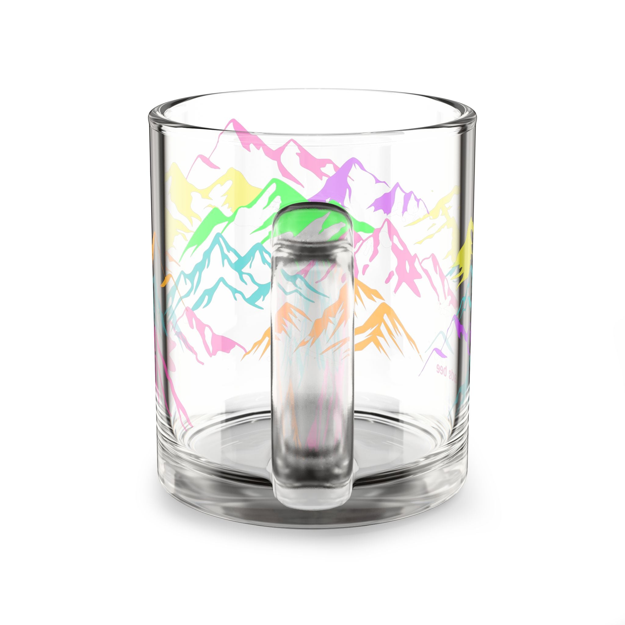 Rainbow Mountains Clear Glass Mug