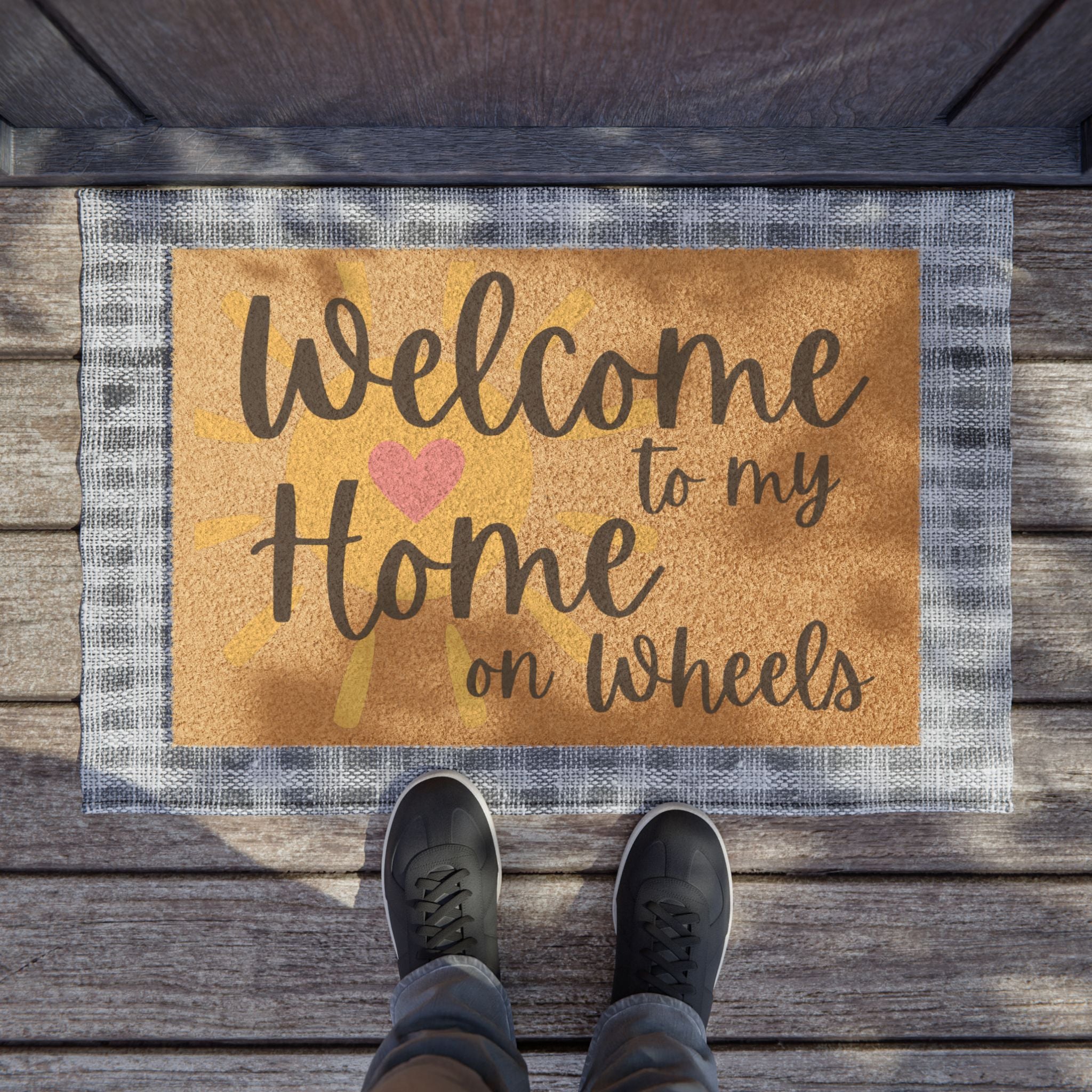 Welcome to My Home on Wheels Doormat